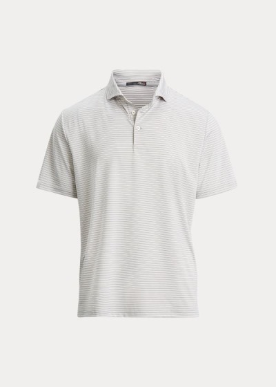 Polos Ralph Lauren Hombre Grises Claro / Blancos - Classic Fit Performance - JVNYK5016